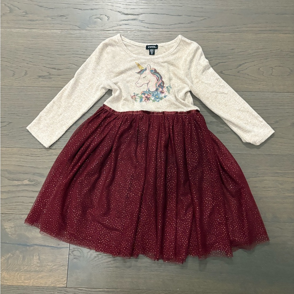 Unicorn girls tutu dress sz 6X NWT